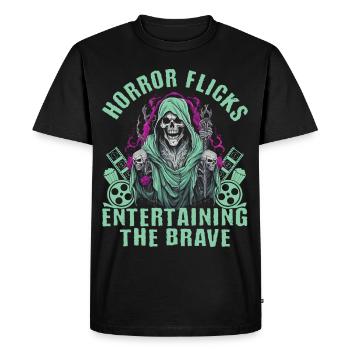 Zombie Horror Horror Film Festival + Halloween - Men's Premium Organic T-Shirt - black - Front - Nico (187cm)