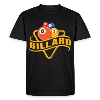 Billard, Billard de billard, Club de snooker, Club de billard - T-shirt Premium bio Homme - noir - Devant - Nico (187cm)
