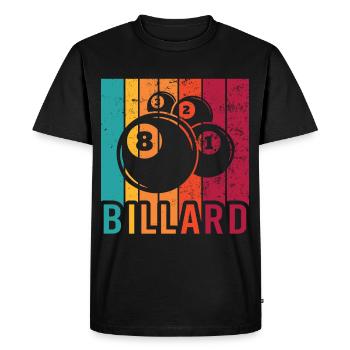 Billard, Billard de billard, Club de snooker, Club de billard - T-shirt Premium bio Homme - noir - Devant - Nico (187cm)