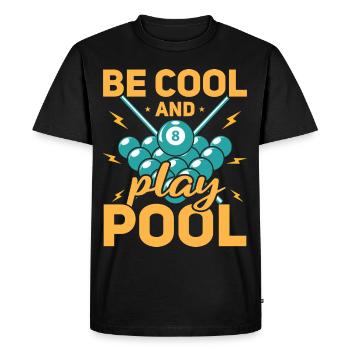 Billard, Billard de billard, Club de snooker, Club de billard - T-shirt Premium bio Homme - noir - Devant - Nico (187cm)