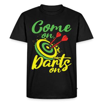 Club de sport de fléchettes, jeu de fléchettes, fléchettes de sport Pfeil - T-shirt Premium bio Homme - noir - Devant - Nico (187cm)