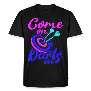 Club de sport de fléchettes, jeu de fléchettes, fléchettes de sport Pfeil - T-shirt Premium bio Homme - noir - Devant - Nico (187cm)