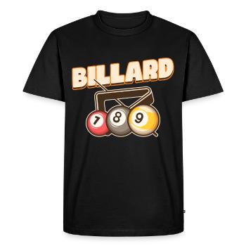 Billard, Billard de billard, Club de snooker, Club de billard - T-shirt Premium bio Homme - noir - Devant - Nico (187cm)