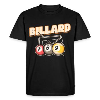 Billard, Billard de billard, Club de snooker, Club de billard - T-shirt Premium bio Homme - noir - Devant - Nico (187cm)