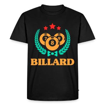 Billard, Billard de billard, Club de snooker, Club de billard - T-shirt Premium bio Homme - noir - Devant - Nico (187cm)