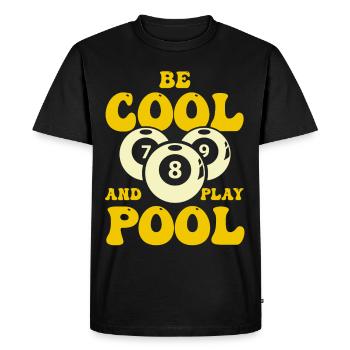 Billard, Billard de billard, Club de snooker, Club de billard - T-shirt Premium bio Homme - noir - Devant - Nico (187cm)