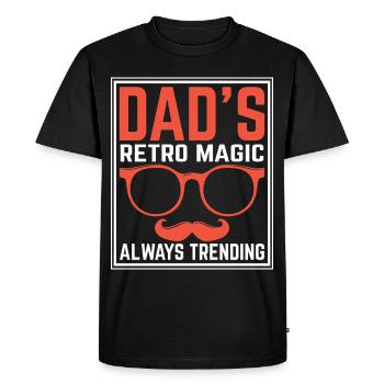 Super Dad, Daddy, Best Dad Dad Father's Day - Men's Premium Organic T-Shirt - black - Front - Nico (187cm)