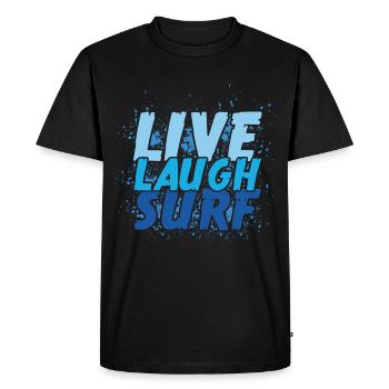 Surfing, kitesurfing, wakeboarding, beach surfers - Men's Premium Organic T-Shirt - black - Front - Nico (187cm)