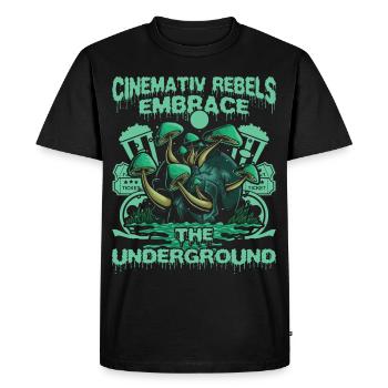Film underground, Cinéma indépendant, Horreur - T-shirt Premium bio Homme - noir - Devant - Nico (187cm)