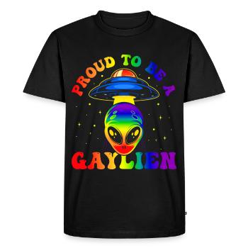 Gender Lesbian, Gay, Trans, Queer Rainbow - Men's Premium Organic T-Shirt - black - Front - Nico (187cm)