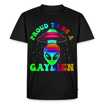 Gender Lesbian, Gay, Trans, Queer Rainbow - Men's Premium Organic T-Shirt - black - Front - Nico (187cm)