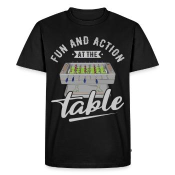 Foosball Gift Fans Wuzler Foosball - Men's Premium Organic T-Shirt - black - Front - Nico (187cm)