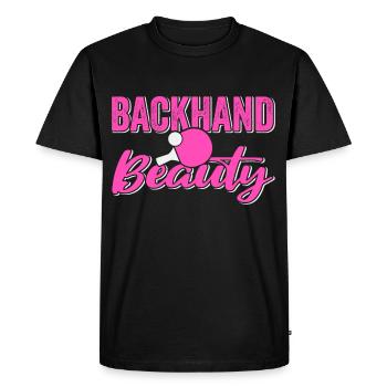Tenue de Joueur Fille Femmes Dames! Ping-pong - T-shirt Premium bio Homme - noir - Devant - Nico (187cm)