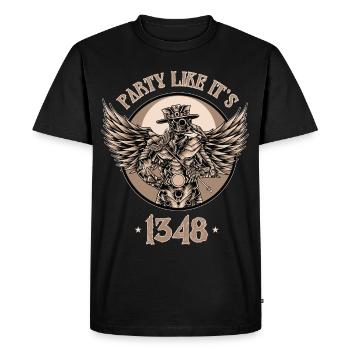 Horror Plague Doctor Film Festival Halloween Zombie - Men's Premium Organic T-Shirt - black - Front - Nico (187cm)