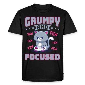 Jeux, Jeux d’argent, Jeux vidéo, Gamer - T-shirt Premium bio Homme - noir - Devant - Nico (187cm)