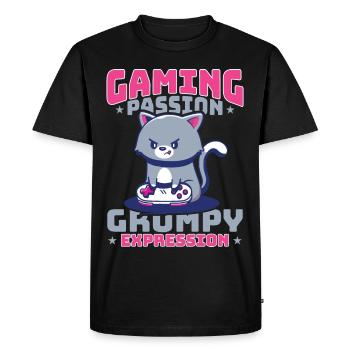 Jeux, Jeux d’argent, Jeux vidéo, Gamer - T-shirt Premium bio Homme - noir - Devant - Nico (187cm)
