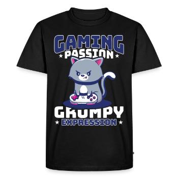 Jeux, Jeux d’argent, Jeux vidéo, Gamer - T-shirt Premium bio Homme - noir - Devant - Nico (187cm)