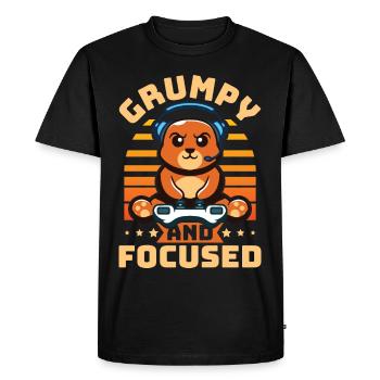 Jeux, Jeux d’argent, Jeux vidéo, Gamer - T-shirt Premium bio Homme - noir - Devant - Nico (187cm)