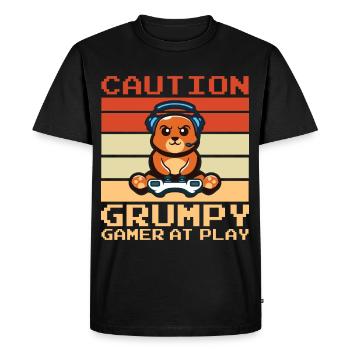 Jeux, Jeux d’argent, Jeux vidéo, Gamer - T-shirt Premium bio Homme - noir - Devant - Nico (187cm)