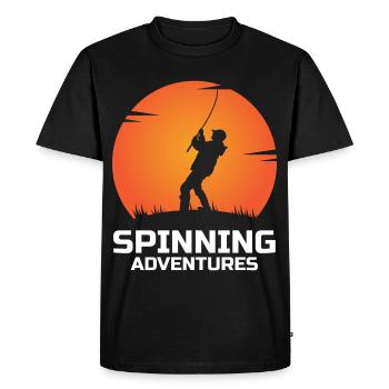 Fishing, Angler, Fisherman Fishing and Pike Fishing - Men's Premium Organic T-Shirt - black - Front - Nico (187cm)