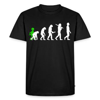Alien, UFO, UAP, Space, Space Flying Object - Men's Premium Organic T-Shirt - black - Front - Nico (187cm)
