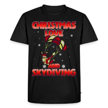 Parachutisme Amour de Noël et parachutisme - T-shirt Premium bio Homme - noir - Devant - Nico (187cm)