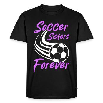 Soccer féminin, Football féminin, Football féminin - T-shirt Premium bio Homme - noir - Devant - Nico (187cm)