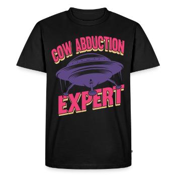 Alien, UFO, UAP, Space, Space Flying Object - Men's Premium Organic T-Shirt - black - Front - Nico (187cm)