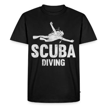 Plongée sous-marine, Plongée sous-marine, Vacances en mer - T-shirt Premium bio Homme - noir - Devant - Nico (187cm)