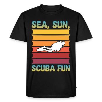 Scuba Diving, Scuba Diving, Holiday Sea Diver - Men's Premium Organic T-Shirt - black - Front - Nico (187cm)