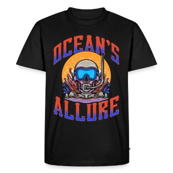 Plongée sous-marine, Plongée sous-marine, Vacances en mer - T-shirt Premium bio Homme - noir - Devant - Nico (187cm)