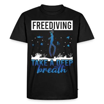 Plongée, Apnée Plongée, Apnée No Limit Apnée Apnée - T-shirt Premium bio Homme - noir - Devant - Nico (187cm)