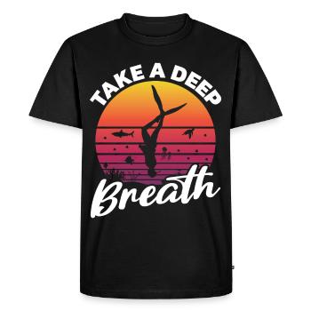 Plongée, Apnée Plongée, Apnée No Limit Apnée Apnée - T-shirt Premium bio Homme - noir - Devant - Nico (187cm)