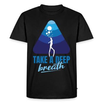 Plongée, Apnée Plongée, Apnée No Limit Apnée Apnée - T-shirt Premium bio Homme - noir - Devant - Nico (187cm)