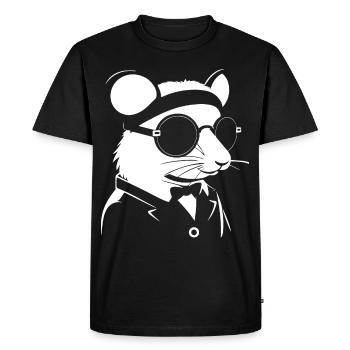 Drôle de rats fantaisie avec des lunettes de soleil Rat de compagnie - T-shirt Premium bio Homme - noir - Devant - Nico (187cm)