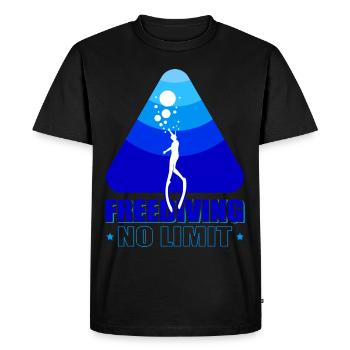 Plongée, Apnée Plongée, Apnée No Limit Apnée Apnée - T-shirt Premium bio Homme - noir - Devant - Nico (187cm)