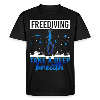 Plongée, Apnée Plongée, Apnée No Limit Apnée Apnée - T-shirt Premium bio Homme - noir - Devant - Nico (187cm)