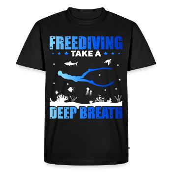 Plongée, Apnée Plongée, Apnée No Limit Apnée Apnée - T-shirt Premium bio Homme - noir - Devant - Nico (187cm)