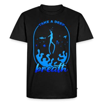 Plongée, Apnée Plongée, Apnée No Limit Apnée Apnée - T-shirt Premium bio Homme - noir - Devant - Nico (187cm)