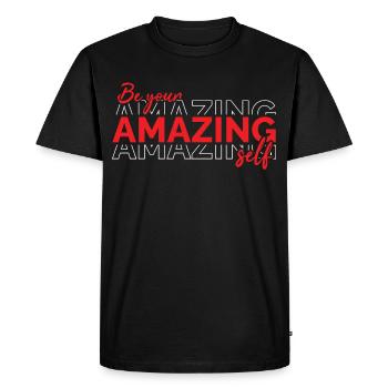 Soyez vous-même ! Confiance en soi, pensée positive, motivation - T-shirt Premium bio Homme - noir - Devant - Nico (187cm)