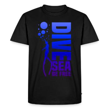 Plongée, Apnée Plongée, Apnée No Limit Apnée Apnée - T-shirt Premium bio Homme - noir - Devant - Nico (187cm)