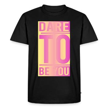 Soyez vous-même ! Confiance en soi, pensée positive, motivation - T-shirt Premium bio Homme - noir - Devant - Nico (187cm)