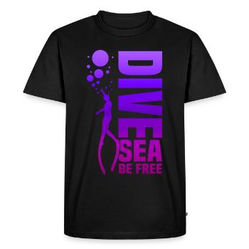 Plongée, Apnée Plongée, Apnée No Limit Apnée Apnée - T-shirt Premium bio Homme - noir - Devant - Nico (187cm)