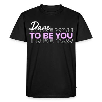Soyez vous-même ! Confiance en soi, pensée positive, motivation - T-shirt Premium bio Homme - noir - Devant - Nico (187cm)