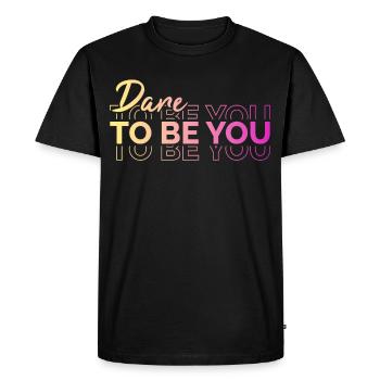 Soyez vous-même ! Confiance en soi, pensée positive Motivation - T-shirt Premium bio Homme - noir - Devant - Nico (187cm)
