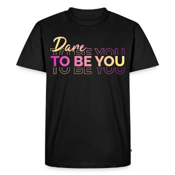Soyez vous-même ! Confiance en soi, pensée positive, motivation - T-shirt Premium bio Homme - noir - Devant - Nico (187cm)