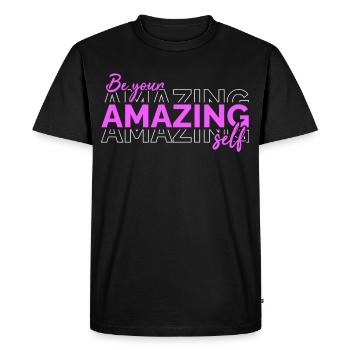 Soyez vous-même ! Confiance en soi, pensée positive, motivation - T-shirt Premium bio Homme - noir - Devant - Nico (187cm)