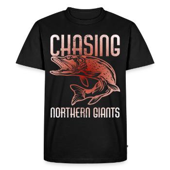Fishing, Angler, Fisherman Fishing and Pike Fishing - Men's Premium Organic T-Shirt - black - Front - Nico (187cm)