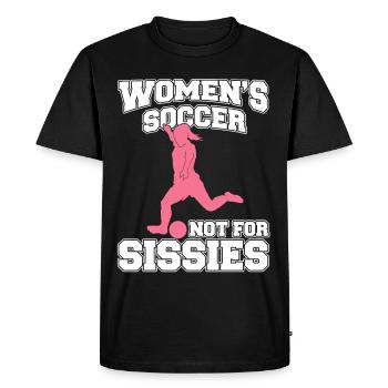 Soccer féminin, Soccer féminin, Soccer féminin - T-shirt Premium bio Homme - noir - Devant - Nico (187cm)
