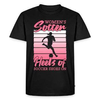 Soccer féminin, Soccer féminin, Soccer féminin - T-shirt Premium bio Homme - noir - Devant - Nico (187cm)